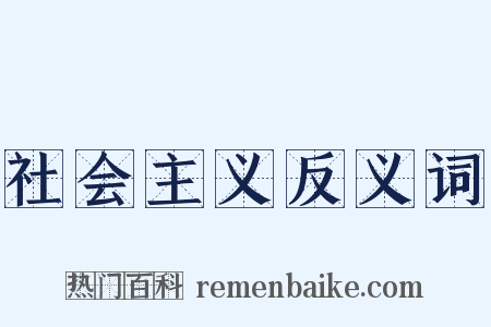 社会主义反义词是什么意思的图片